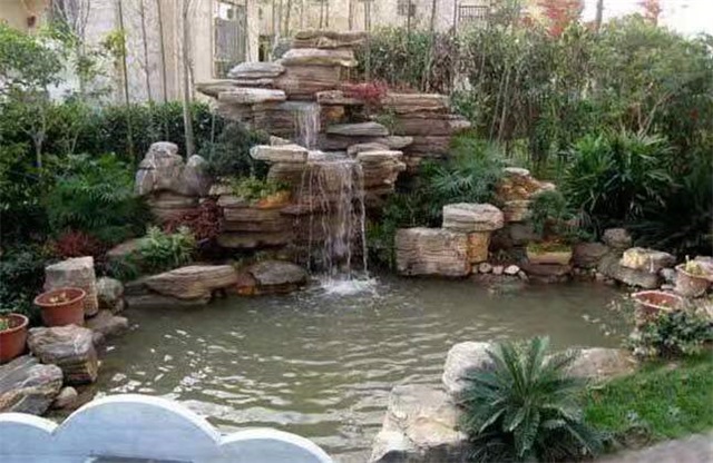 兰溪庭院假山鱼池设计