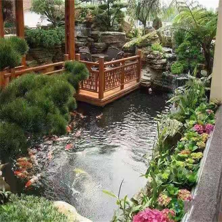 兰溪院子小鱼池假山设计